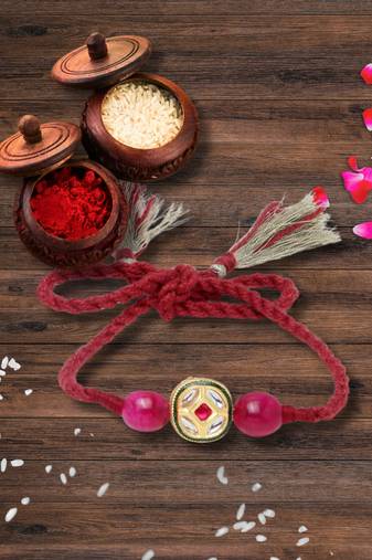 Bhaiya Rakhi with roli and chawal