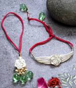 Bhaiya and bhabhi Rakhi with roli and chawal