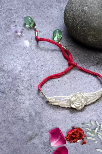 Bhaiya Rakhi with roli and chawal