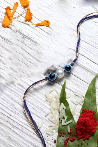 Bhaiya Rakhi with roli and chawal