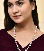 Multicolor pearls beaded necklace
