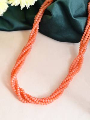 Orange handcrafted necklace 1