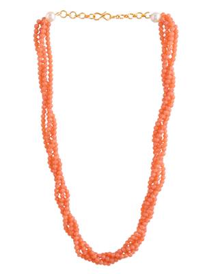 Orange handcrafted necklace 2