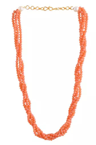 Orange handcrafted necklace