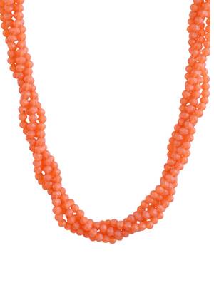 Orange handcrafted necklace 3