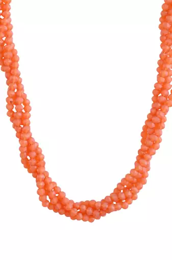 Orange handcrafted necklace