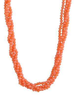 Orange handcrafted necklace 4
