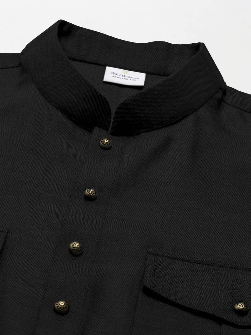 Black cotton short pathani