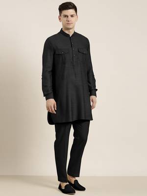 Black cotton short pathani 4