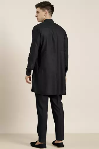 Black cotton short pathani
