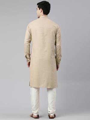 Beige angrakha kurta set 2