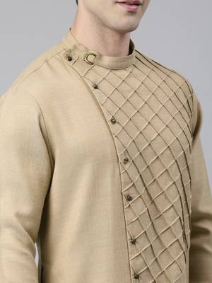 Beige angrakha kurta set 5