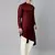 Maroon self-design drape side-open kurta