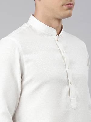 White self design cotton kurta set 2