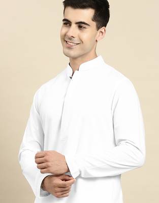 White fine cotton kurta set 2