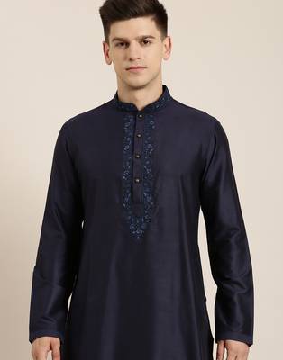 Navy dori embroidery kurta set 2