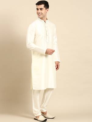 Creame silk dori embroidered kurta set 5