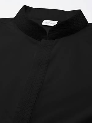 Black fine cotton kurta set 2