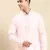 Baby pink cotton dori embroidered kurta set