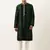 Green embroidered layered kurta set
