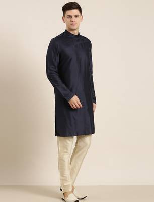 Navy pleated kurta set 5
