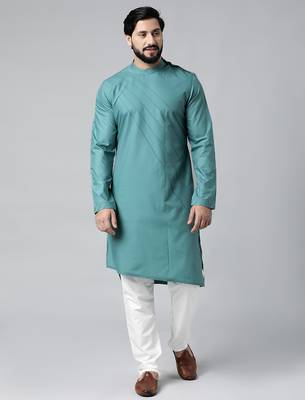 Turquoise pintux kurta set 3