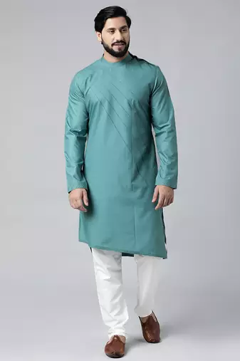 Turquoise pintux kurta set