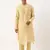 Gold side open layered kurta set