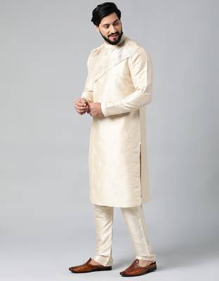 Beige embroidery kurta set 3