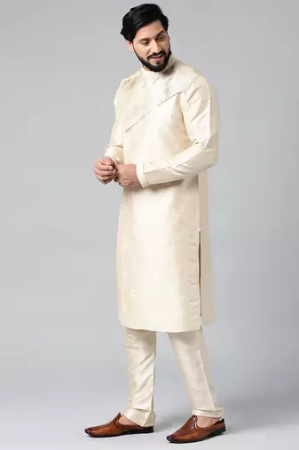 Beige embroidery kurta set