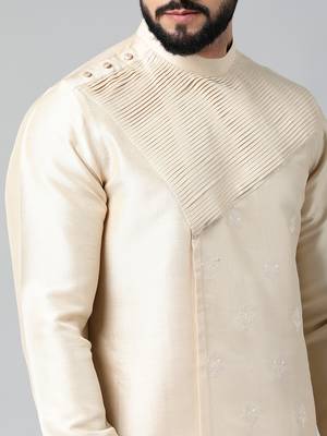 Beige embroidery kurta set 5