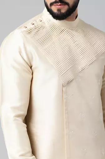 Beige embroidery kurta set