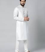 Aqua blue gota and dori embroideried kurta set