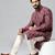 Wine printed kurta set