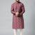 Wine printed kurta set