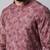 Wine printed kurta set