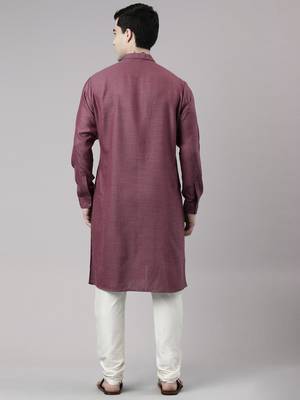 Wine angrakha kurta set 5