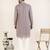 Grey rust  printed kurta set