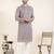 Grey rust  printed kurta set