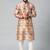 Peach printed kurta set