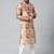 Peach printed kurta set