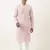 Baby pink mirror embroidered kurta set