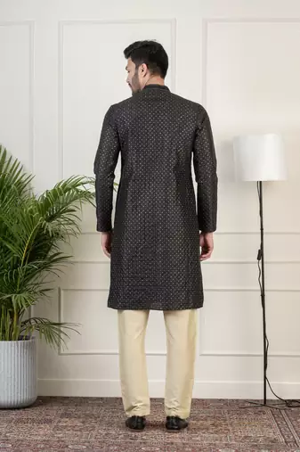 Black sequin kurta set