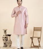Pink sequin kurta set