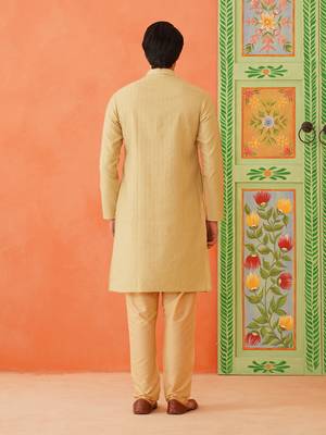 Fawn embroidered kurta set 2