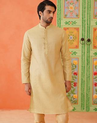 Fawn embroidered kurta set 3