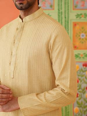 Fawn embroidered kurta set 4