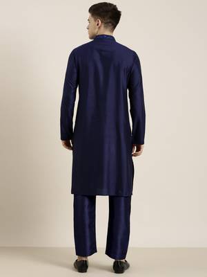 Navy dori embroidered kurta set 5