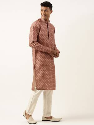 Wine baroque printed kurta set 5