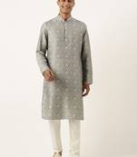 Teal printed kurta set